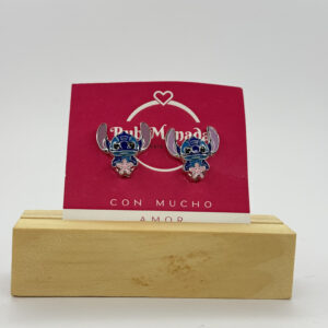 Pendientes Stitch con flor